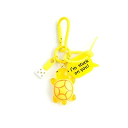 Creative Candy Color Flower Heart Pendant Keychain Cute Small Flower Key Ring Bag Pendant Accessories Luminous Turtle Pendant