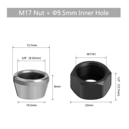 LAVIE Carving Machine Collet Trimming Machine Woodworking Accessories Adapter ER Clamp Nut -C NUT COLLET