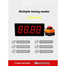 Digital Display Competition Timer Countdown Stopwatch Counter 2.3 Inch 4-Digit Training Speech Timing Equipment + Remote Control