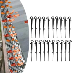 20pcs Gutter Clip Gutter Brush Clips Maintain Clean Gutters Plastic Fixing Clips Drain Guttering Cover Net Ground Nail 