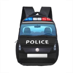 Cartoon Police Car Fire Engine Excavator Print Backpack Children Truck Kindergarten Bags Toddler Diaper Book Bag Schoolbags