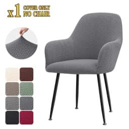 1/2/4/6pcs Jacquard High Arm Dining Chair Covers Elastic Office Chair Cover Stretch Hotel Bar Chairs Seat Slipcover Living Room