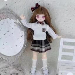 30cm Kawaii BJD Doll Girl 6 Points Joint Movable Doll with Fashion Clothes Soft Hair Dress Up Girl Toys Birthday Gift Doll New
