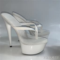 15-20 centimeter princess-style flip-flops, sexy nightclub high heels, 6-7 inch slender high heels, suitable for use in summer s