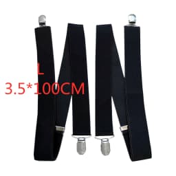 3.5 cm Wide Solid Color No Cross Suspenders Men 4 Strong Clips Women Suspender For wedding Party Trouser Braces