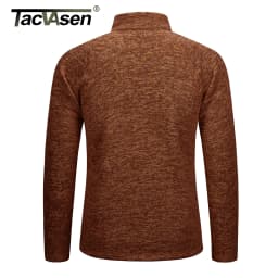 TACVASEN Men's Quarter Zip Pullover Long Sleeve Thermal Fleece Sweater Lightweight Casual Golf Sweatshirt with Zipper Pocket