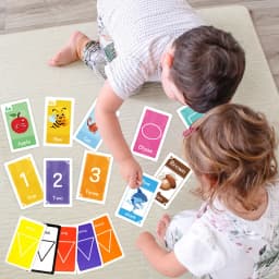 58PCS Baby Flash Cards Montessori Didactic Material Words Letter Number Learn Cards Color Shape Cognition Educational Parish Toy