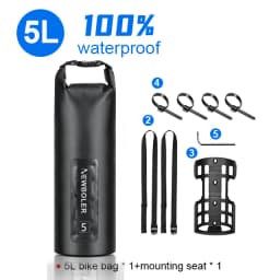 NEWBOLER 2025 Portable Waterproof Bike Fork Bag 5L Portable Bike Bag Electric Scooter Bag Bicycle Front Bag Bicycle Fork Bag