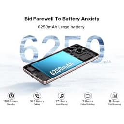 DOOGEE Note58 Pro Smartphone 6.75" HD+ Display Telephon Portable 8GB RAM 256GB ROM 6250mAh Battery Android 15 NFC Mobile Phones