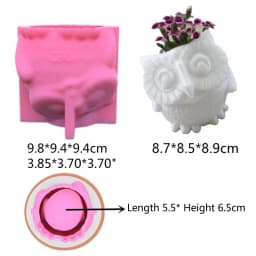 3D Animal Flowerpot Pen Holder UV Crystal Epoxy Mold Elephant Cement Plaster Clay Resin Silicone Mould DIY Crafts Casting Mold