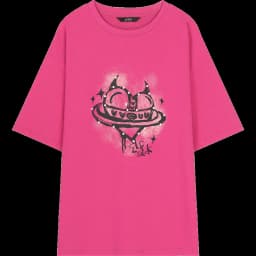 ELFSACK Women's Sweet Short Sleeve Graphic Tee with Cute Print, T-Shirt with Multiple Color Options, Loose Casual Autumn Top