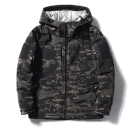 Men's Thermal Reflection Tactical Jacket Winter Short Padded Coat All Terrain Camo Outdoor Windproof Military for Hunting