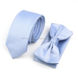 Hot Sale Bowtie Cufflink Brooch Tie Set Polyester Purple Blue Sage Green Necktie For Groom Suit Wedding Cravat Shirt Accessory