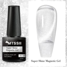 Mtssii 7ML Black Crystal Cat Magnetic Gel Sparkling Glitter Gel Nail Polish Semi Permanent UV Gel Nail Art No Need Base Color