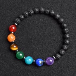 7 Chakra Bracelet Natural Gem Stone Beads Bangle Women Crystal Healing Anxiety Jewellery Mandala Yoga Meditation Bracelets Gift