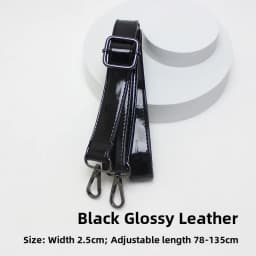New Yu Black Leather Bag Strap Single Shoulder Crossbody Bag Long Strap School Bag Backpack Accessories Women's Bag Belt