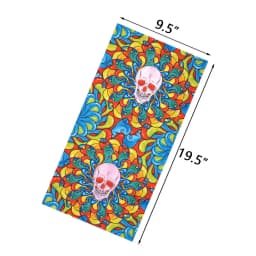 Skull Pattern Seamless Breathable Neck Warmer Gaiter Men Cycling Bandana Women Running Hiking Tube Scarf Sunshield Face Mask