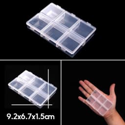 Rectangle Round Square Transparent Plastic Carrying Case For Bead Compartment Adjustable Container Jewelry Storage Box Wholesale
