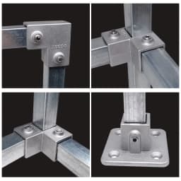 1Pcs Square Tube Connection Piece Aluminum Alloy Elbow Three-way Square Pipe Fixed Joint Storage Rack Rack