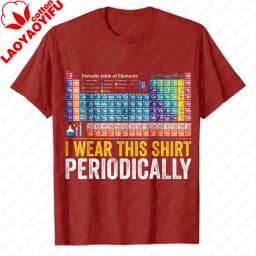 I Wear This Science Joke Casual Tee Tops for Chemists Periodically Funny Chemistry Periodic Table Pun Mens Graphic T-Shirts
