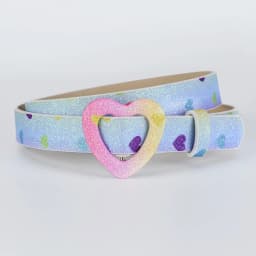 New Love Heart Button PU Needle Buckle Thin Waist Belt with Casual Decoration Paired High-end Unisex Girls's Belts for Children