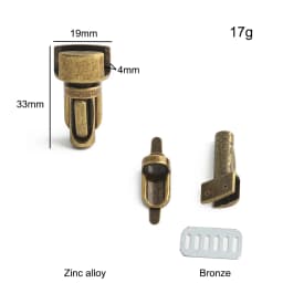 5/10/20PCS Metal Rectangle Press Push Lock For Handbags Bag Briefcase Spring Lock Snap Decorative Clasps Repair Kit Accessories