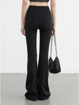 CHIC VEN Women Long Pants Slim New High Waisted Elastic Casual Pant Female Black Flared Trousers Yoga Clothing Autumn 2026