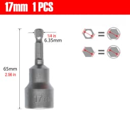 1/4 Hex Shank Magnetic Socket Wrench Bits 6-19mm Hex Nut Driver Sleeve for Electric Drill Screwdriver Impact Driver Repair Tools