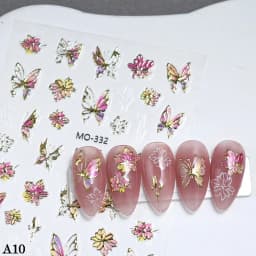 1/4 PCS 3D Metal Silver Golden Starburst Nails Stickers Manicure French Nail Art Decoration Decal Y2K Nail Art Tips Nail Charm