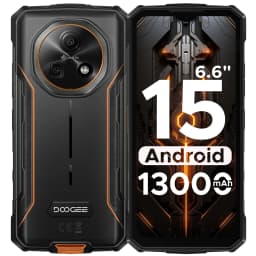 DOOGEE Fire 5 Rugged Phone 13000mAh Large Battery 6.6'' HD+ Display 12GB RAM (3GB+GB) 64GB ROM Android 15 NFC Smartphone
