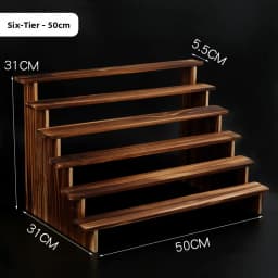 Pure Wood Display Stand Storage Rack Desktop Figurine Bubble Mat Doll Meat Green Plant Multi-layer Staircase Rack