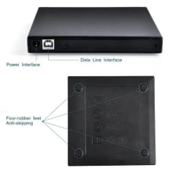 DVD Optical Drive USB 2.0 Portable External CD/DVD-ROM CD/DVD-RW Player Burner Slim Reader Recorder for Windows Mac OS Practical