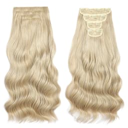 Bio Body Wave Clip In Hair Extensions 22 Inches 4 pcs/lot 220g Soft Natural Heat Resistant Fiber Clip In Synthetic Hair