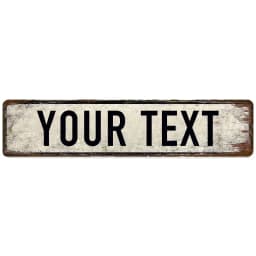 Custom Street Sign, Personalized Metal Sign For Office Workplace Home Yard Road, Custom Your Text Signs for Outdoor 16x4 Inches