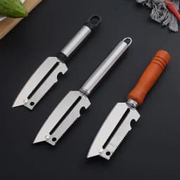 3 In1 Peeling Knife Stainless Steel Multifunctional Vegetable Fruit Peeler Cutter Easy Slicing for Home Kitchen Use