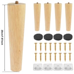 4Pcs Solid Wood Furniture Legs Oblique/Straight Table Sofa Cabinet Support Replacement Feet Non-slip Floor Protector Home