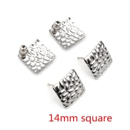 20pcs 316L Stainless Steel Geometric Earring Stud Earring Posts Connector Fashion Styles DIY Jewelry Making Findings Accessories
