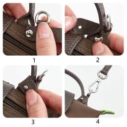 Leather Replacement Crossbody Bag Strap Fit for 2024 New Longchamp mini shoulder strap without punching modification