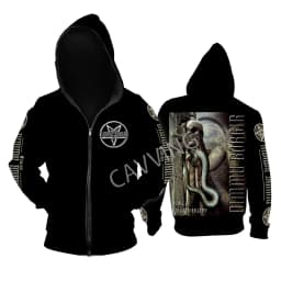 New Fashion Printed DIMMU BORGIR Loose Metal Rock Zipper Hoodies Gothic Top Harajuku Cotton Unisex Clothing V2
