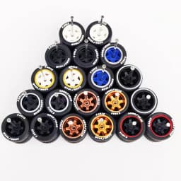 10 Sets 1/64 Alloy Car Wheels Pack Tires Diameter 9.8mm/11mm/12mm/13mm/14mm for Hot Wheel/Matchbox/Domeka/Tomy 1:64 Car Model