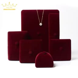 High-Grade Velvet Button Mongolian Double Open Jewelry Box Velvet Ring Ring Bracelet Necklace Packaging Jewelry Box