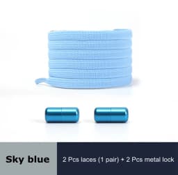 18 Colors Free to Match Elastic Shoelaces Lock Lazy Laces Flat Multi Color Options No Tie Shoelace Round Capsule Metal