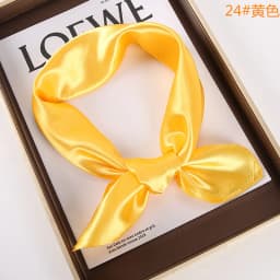 Solid-color Square Scarf single-color Imitation Silk Small Square Plain Glossy Satin Color Tween Performance Silk Scarf SJ19