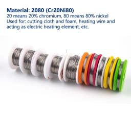 20M Cr20Ni80 Heating Wire Nichrome Wire Cutting Foam Resistance Wires Alloy Heating Yarn Diameter 0.1-0.5mm