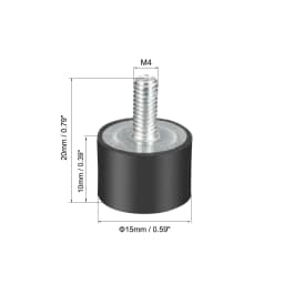 2Pcs M4 M6 M8 Rubber Shock Mounts Metal Anti Vibration Bobbin Isolator Damper Type VE Rubber Vibration Isolator for Water Pumps
