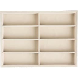 A Multi-Specification Eight-Slot, Six-Slot, Four-Slot Grey and Beige Jewelry and Sunglasses Display, Storage and Organizing Box