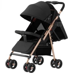 High-quality Two-way Baby Stroller Light Folding Can Sit and Lie Portable One-button Trolley Stroller Baby Car