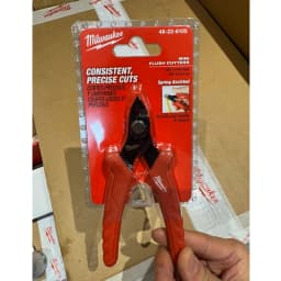 Milwaukee 48-22-6105 Mini Flush Cutters Spring Assisted Precision Wire Cutters For Electrical Work