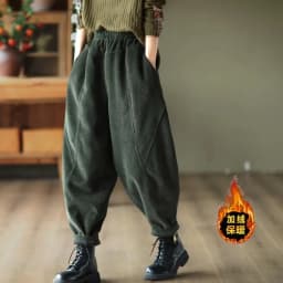 Chenille Velvet Thickened Versatile Casual Pants for Women Autumn Winter New Loose Spliced Harem Pants Female Solid Warm Trouser