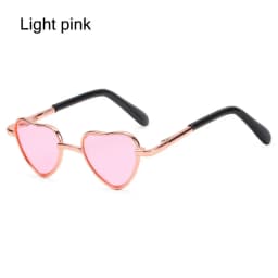 Cute 8CM Miniature Sunglasses Heart Shape Metal Frame Glasses For 14Inch &18Inch Dolls Accessories Plush Toys Doll Eyeglasses